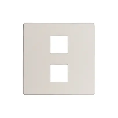 Placca frontale EDIZIOdue elegance per tasto doppio bianco artico 