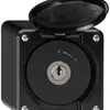 Contatto rotativo chiave AP robusto IP55 nero con coperchio 1P 