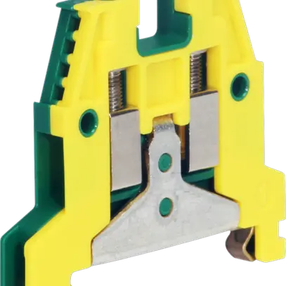 Borne de terre joignable Woertz 1.5…4mm² vis 2×1 rail DIN 35mm vert/jaune 