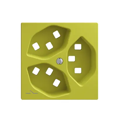 Kit de montage Feller EDIZIOdue, pour prise 3×T23 1×séparé, lemon 