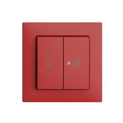 Kit frontale EDIZIOdue berry 60×60mm bottone doppio 