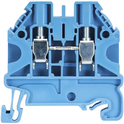 Borne de passage joignable WT 0.14…6mm² 32A 1000V 2×vis 1 ét.rail DIN 35mm blc 