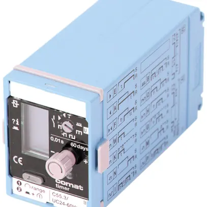 Zeitrelais ComatReleco C55, 24…60VUC, Gehäuse blau/grau 