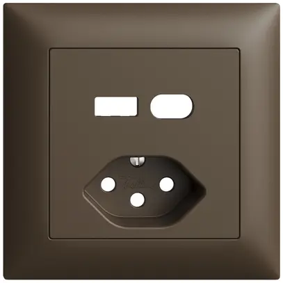 Kit di montaggio INC Feller EDIZIOdue per presa USB tipo A+C + tipo 13 coffee 