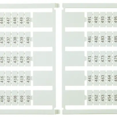 Etichetta di marcaggio 6×12mm 2×1…50, 5 carte da 100 