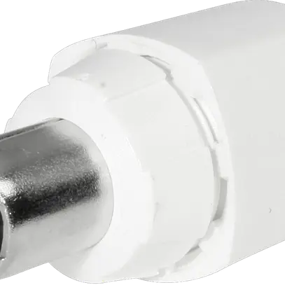 Fiche coaxiale droite TV/radio 75 ohm 35dB blanc 