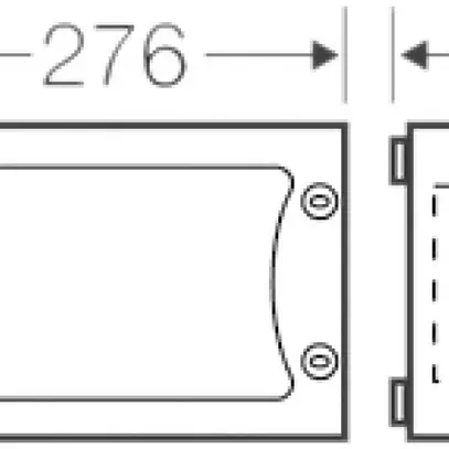 Scatola app. vuota con porta, chiuso 186×276×186mm ENYSTAR 