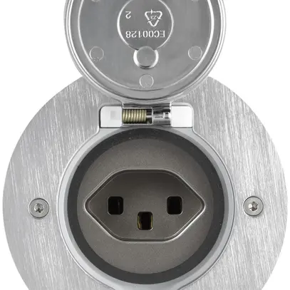 Presa di suolo Platinum tondo 1×T23, acciaio pregiato spazzolato 