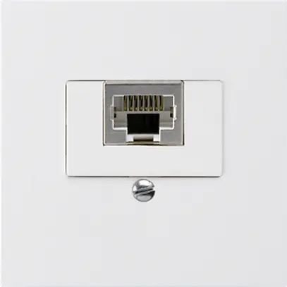 Inserto per presa di raccordo kallysto 1×RJ45s bianco 