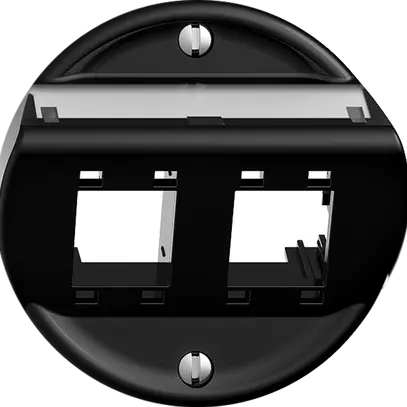 Kit montaggio ENC Sdue Q, con cappa di uscita obliqua 2×RJ45 freenet nero 