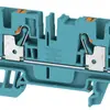 Morsetto di passaggio Weidmüller A4C PUSH IN 4mm² 4 contatti TS35 blu 