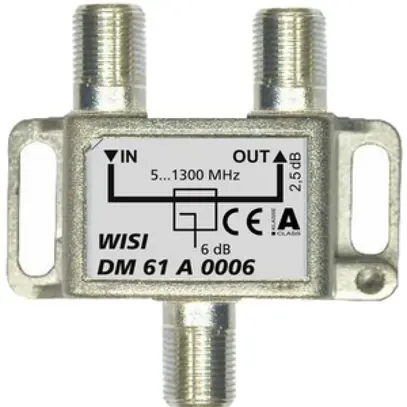 Dérivateur F WISI DM61A 0006 1 fois 6dB 5…1300MHz 