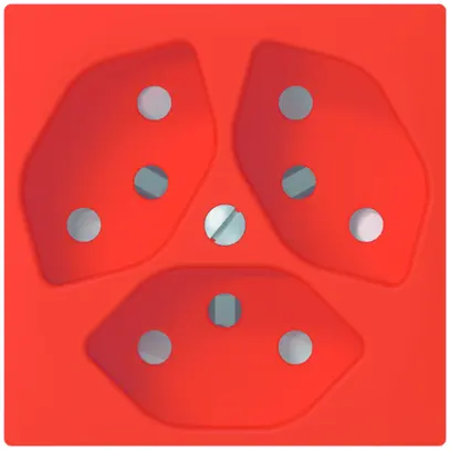 Plaque frontale SIDUS orange pour 3×T13/1 avec shutter 