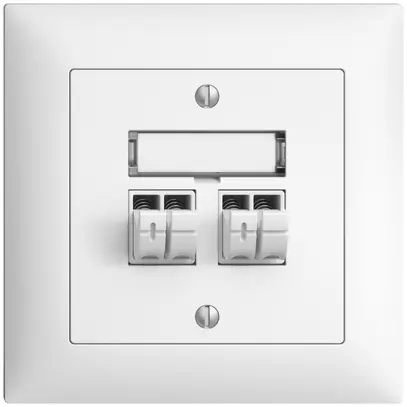 Presa audio INC Push Type EDIZIOdue FMI, 2×, kit di dicitura, bianco 