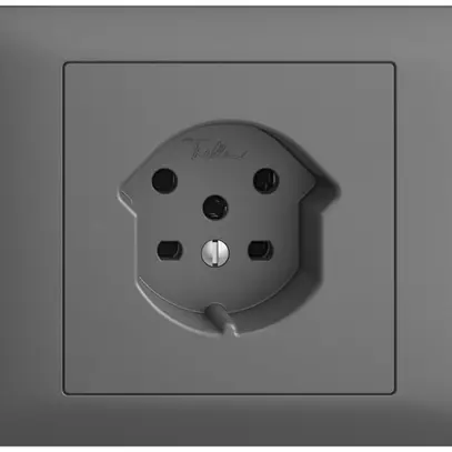 Prise INC EDIZIOdue BKE T15 gris foncé 