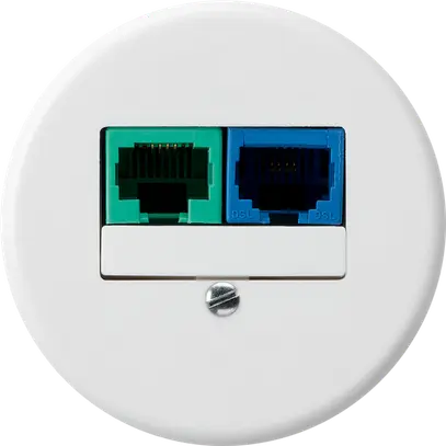 Inserto per scatola INC DSL basico 2×RJ45 bianco 