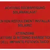 Etichetta UV per installazione PV 50×90mm tipo 1 rosso 