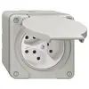 Presa NAP NEVO, 3×T13, IP21, 1×separato, grigio chiaro 