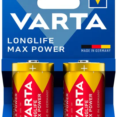 Batteria VARTA Consumer Longlife Max Power D alcalina al Mn 1.5V blister 2 pezzi 