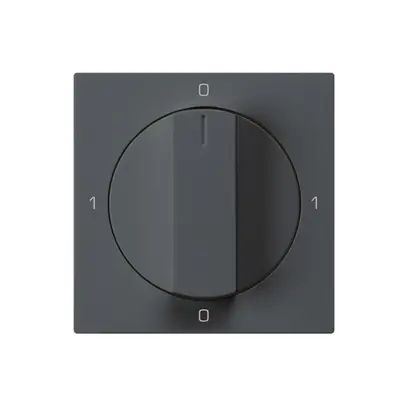 Kit frontal pour interrupteur rotatif S0 60×60mm kallysto 0-1-0-1 anthracite 