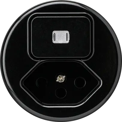 Inserto per combinazione lum.INC basico 6/1L +T13 nero con protezione bambini 