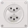 Steckdose NEVO, 2×T23, weiss 