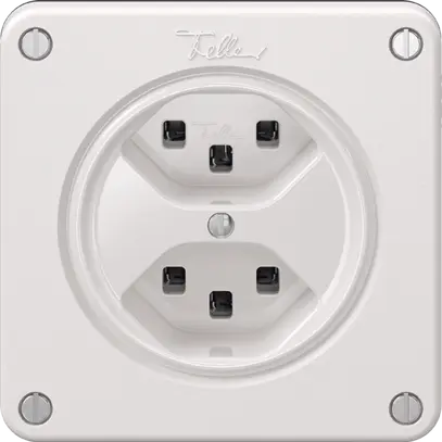 Presa NEVO, 2×T23, bianco 