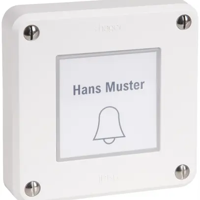 Trasmettitore murale RF Omnio compasso robusto locale humidi 1-canale s.batteria 