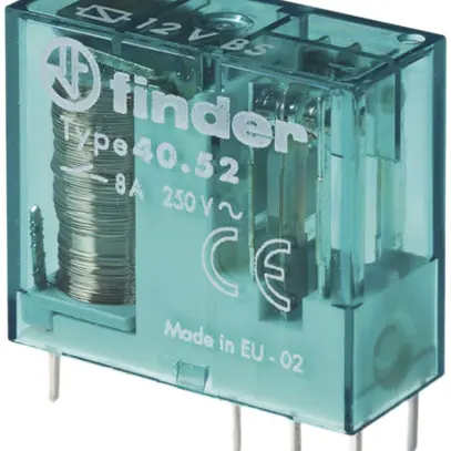 Relais commutation Finder 40, 2C 8A/110VUC AgNi 5mm RT II 