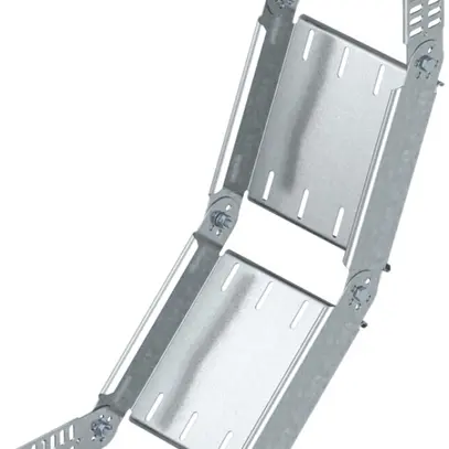 Coude vertical Bettermann RGBV 90° 60×200mm zingué pour canal MKS 