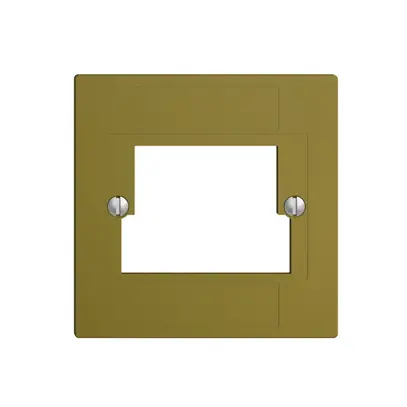 Plaque frontale 2×TT,2×RJ45 olive ITplus ITM EDIZIOdue 