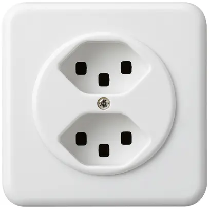 Presa INC basico 2×tipo 23 bianco con morsetti innest. 