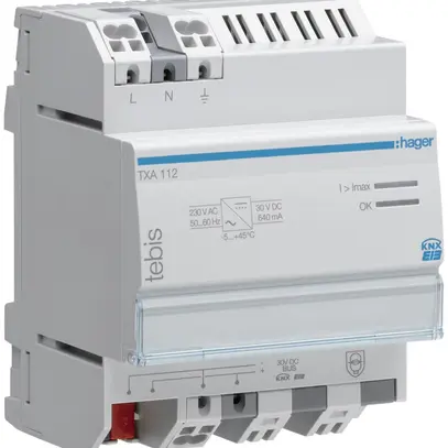 Alimentazione KNX Tebis TX 640mA 4UM Hager 