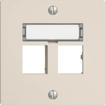 Kit de montage EDIZIOdue sortie droite, pour 2×RJ45 freenet, crema 