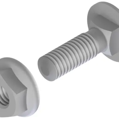 Vite di fissaggio Lanz M6×20mm con dado zincato 