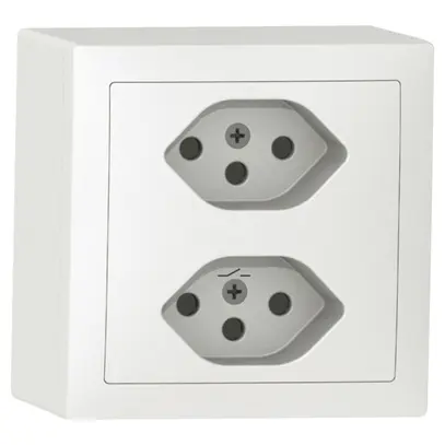 AP-Steckdose Sidus 2×T13S weiss 