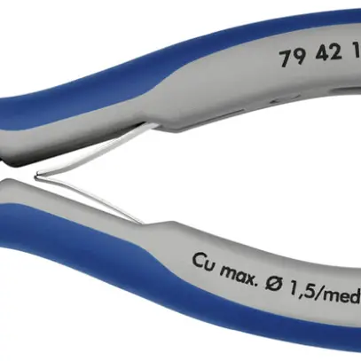 Seitenschneider KNIPEX 125mm, 64HRC, Ø0.1…1.5mm/Ø0.8mm 