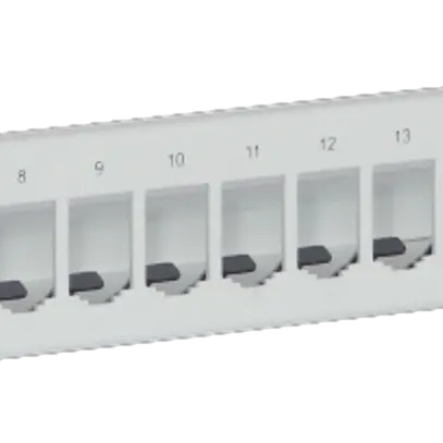 Panneau patch 19" 1UH pour 24×MPS vide gris clair RAL7035 