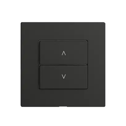 Kit copertura per interruttore tapparelle 1c/2t Edue Wiser nero 