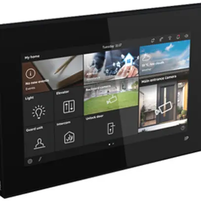 Stazione interna video ABB IP touch 7, LAN/WiFi, DC/PoE, SM/FM nero 