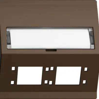 Kit montage INC EDIZIOdue F sortie oblique 2×R&M cat.6A/LC spécial, coffee 