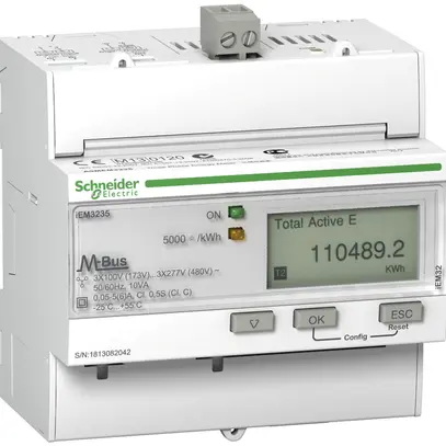 Contatore energia AMD Schneider Electric iEM3235 MID 3P+N trafo M-Bus im./export 