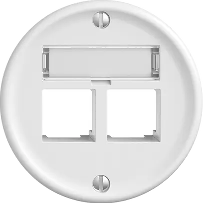Montageset S-One STANDARDdue Q für 2×RJ45 gerade, weiss 