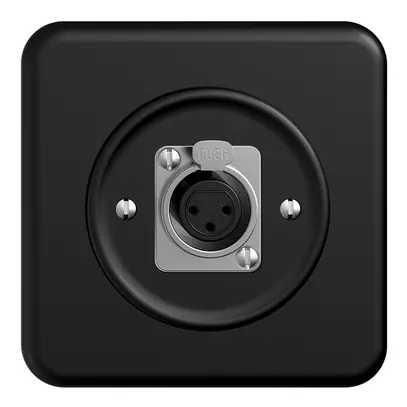 Boîte de raccor.ENC pour prise XLR STANDARDdue noir 