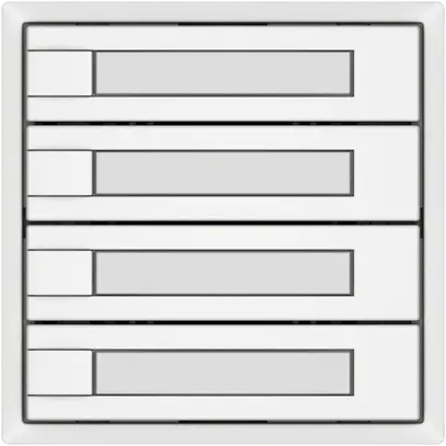 Pulsante KNX RGB EDIZIO.liv SNAPFIX® sensore temp.s.LED targ.4× com.1T bi 