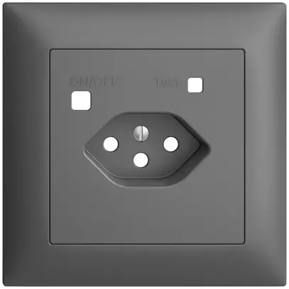 Frontset EDIZIOdue zu FI-Steckdose FMI, T13, dunkelgrau 