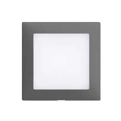 Kit frontal EDIZIOdue gris foncé 60×60mm pour luminaire LED 