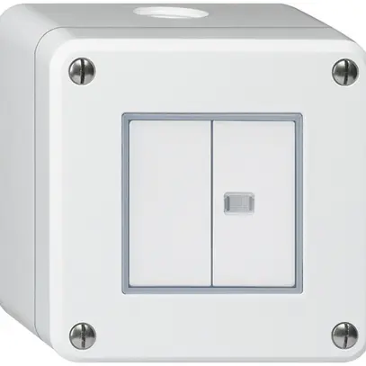 Interruttore AP robusto IP55 schema 3+3 1×illuminato bianco 