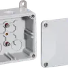 Boîte de dérivation AP Woertz 90×90mm vide gris entrées 7×M20 