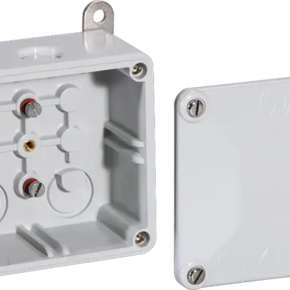 Scatola di derivazione AP Woertz 90×90mm grigio entrate 7×M20 